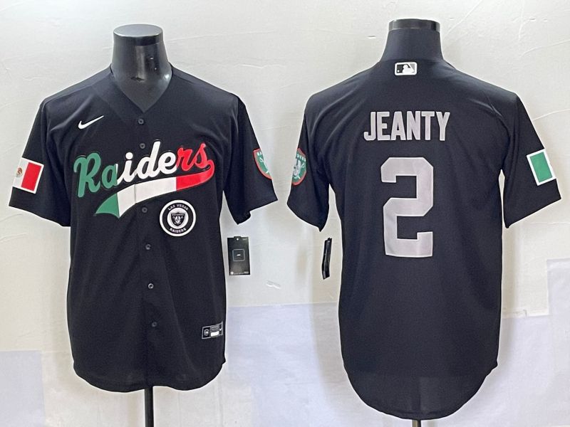 Men 2025 Oakland Raiders #2 Jeanty Black Joint Name Nike Limited NFL Jersey style 7038->oakland raiders->NFL Jersey